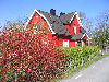 Det lille r�de hus bag buskene